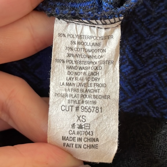 3/$15 Beautiful Sleeveless Dress by Monteau Checkered Dress lace Top Size XS - Picture 5 of 7